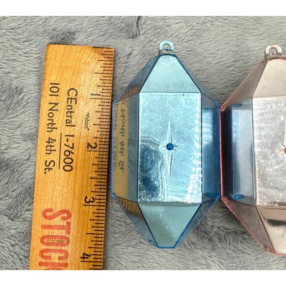 Vtg Jewelbrite Unbreakable Christmas Decorations Set Of 5 Diorama Ornaments - Picture 5 of 5